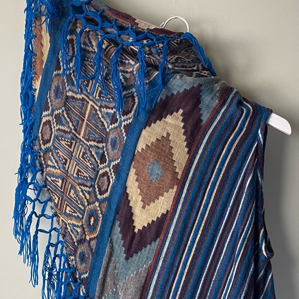 Free People Southwestern Shawl / Size L - Picture 8 of 14